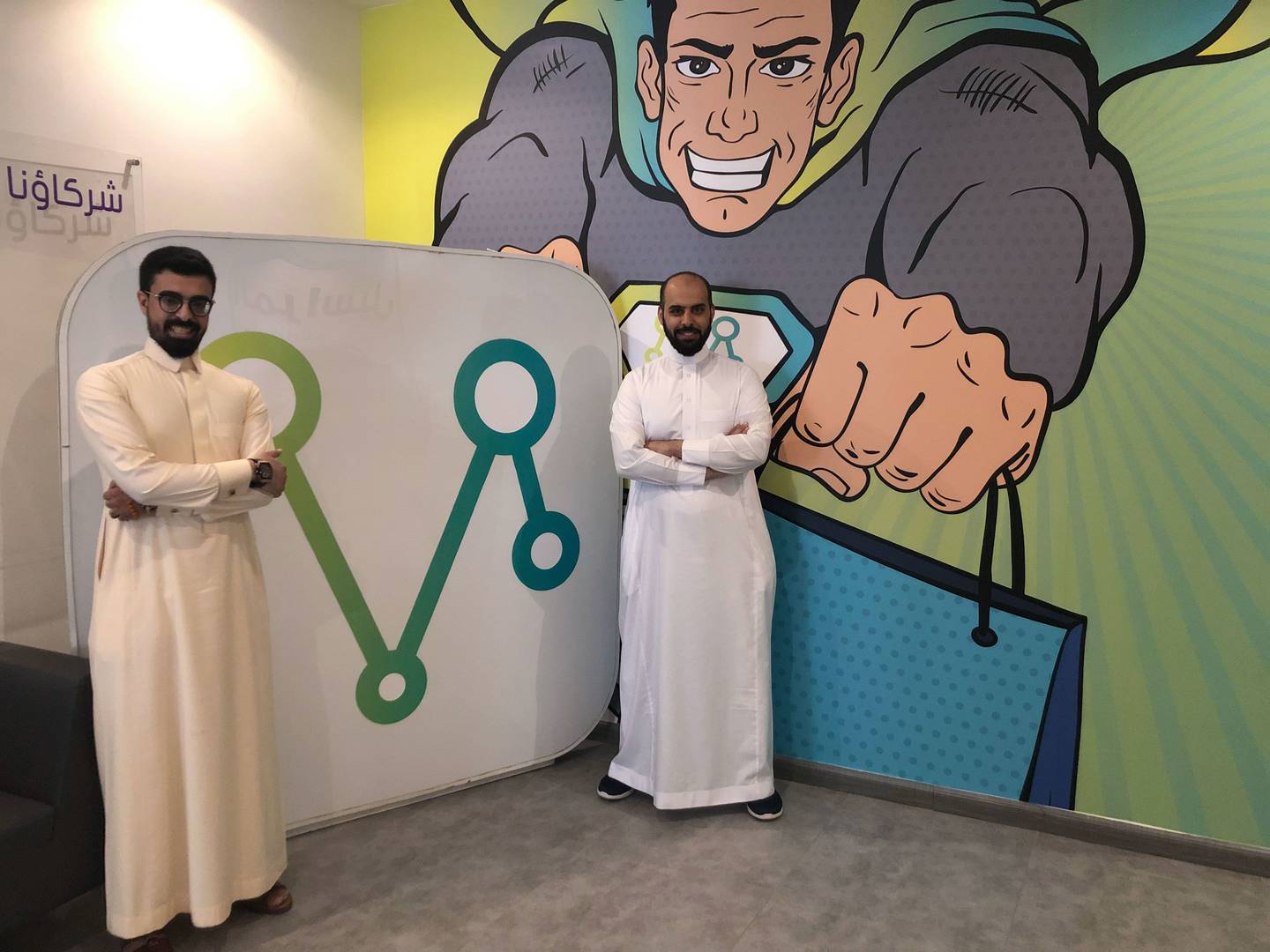 En sus oficinas de Riad, Arabia Saudita.