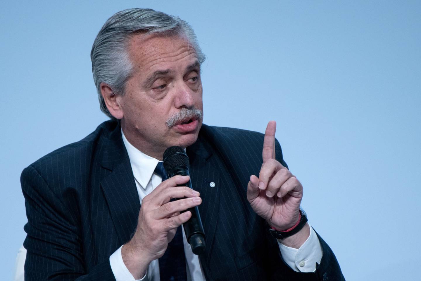 Alberto Fernández, presidente de Argentina, en el Foro de Paz de París en París, Francia, el viernes 11 de noviembre de 2022