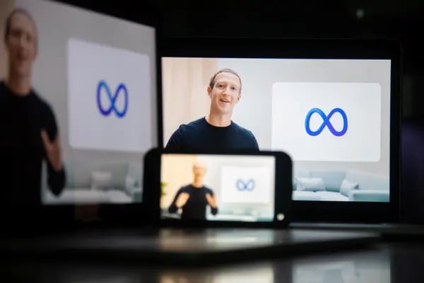 Mark Zuckerberg, CEO de Facebook Inc., habla durante el evento virtual Facebook Connect, en el que la empresa anunció su cambio de marca como Meta, en Nueva York, EE.UU., el jueves 28 de octubre de 2021.