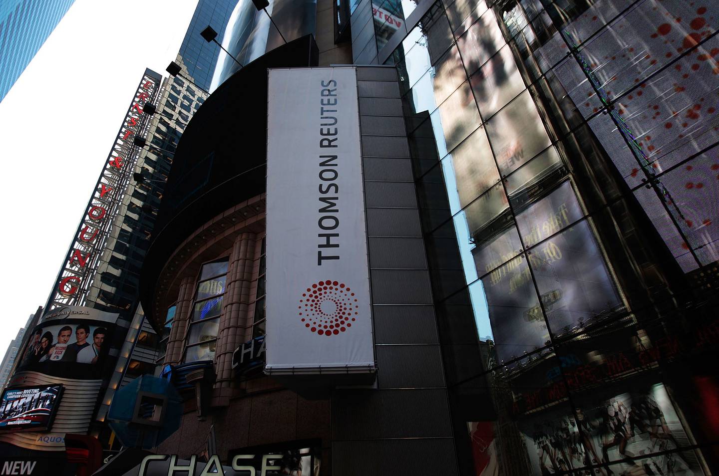El logo de Thomson Reuters en Times Square