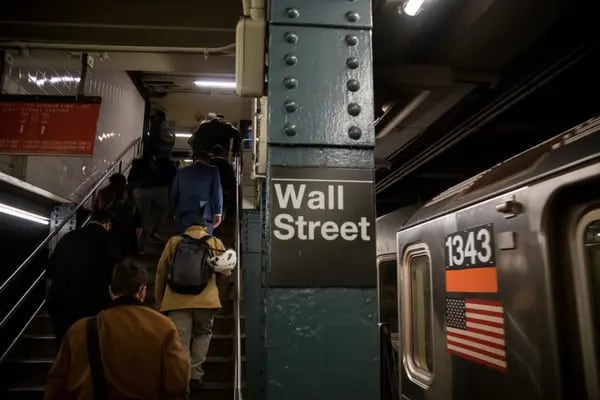 La estación de subte de Wall Street en Nueva York