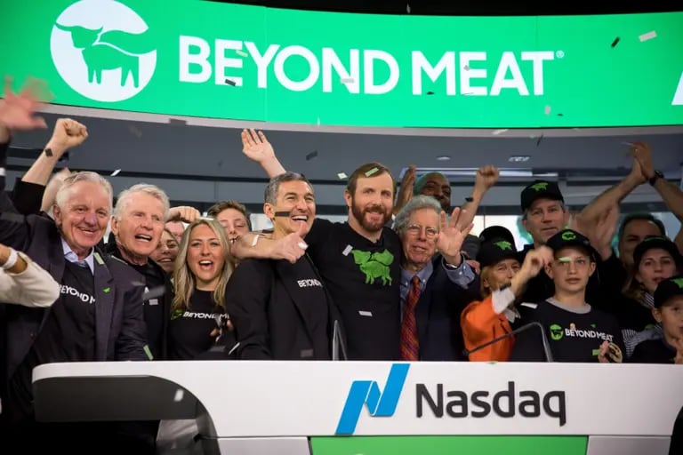 El toque de campana de la OPV de Beyond Meat en Nueva York, en mayo de 2019.dfd
