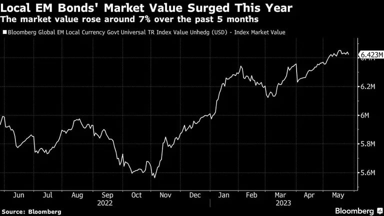 El valor de mercado de los bonos locales de los mercados emergentes creció este año | El valor de mercado aumentó alrededor de un 7% en los últimos 5 mesesdfd