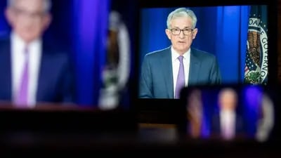 Jerome Powell, chairman of the U.S. Federal Reserve, speaks during a live-streamed news conference following a Federal Open Market Committee (FOMC) meeting in New York, U.S., on Wednesday, Sept. 22, 2021.