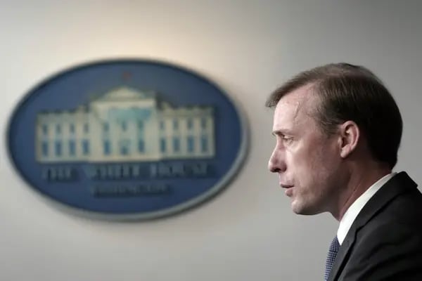 Jake Sullivan, White House national security adviser, speaks during a news conference in the James S. Brady Press Briefing Room at the White House in Washington, D.C., U.S., on Monday, June 7, 2021.