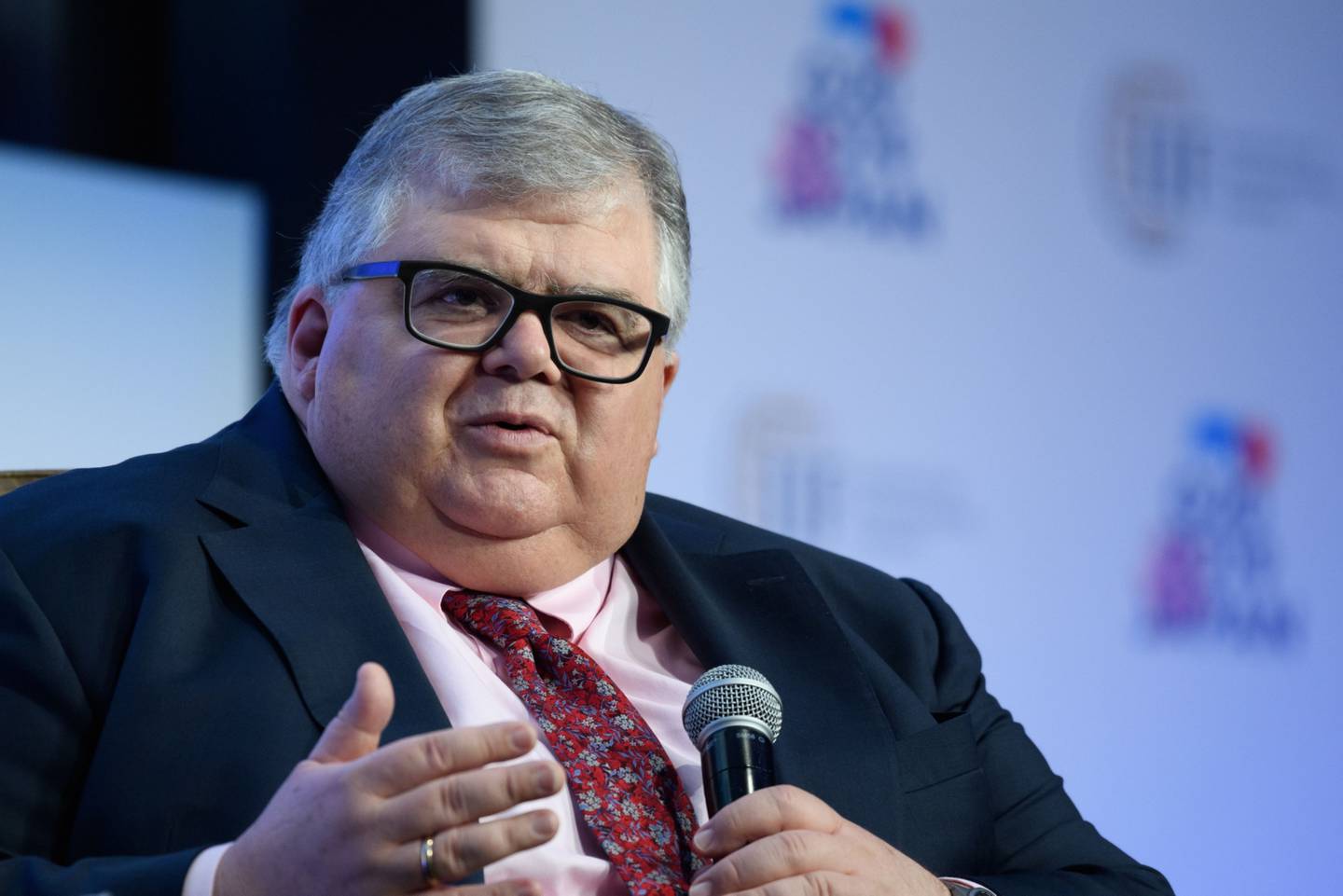 Agustin Carstens, chief executive officer of the Bank for International Settlements, speaks during the Institute of International Finance (IIF) Spring Membership Meeting in Tokyo, Japan, on Thursday, June 6, 2019. Bank of Japan Governor Haruhiko Kuroda says the most important role of financial regulation and supervision is to address market failures. Photographer: Akio Kon/Bloombergdfd