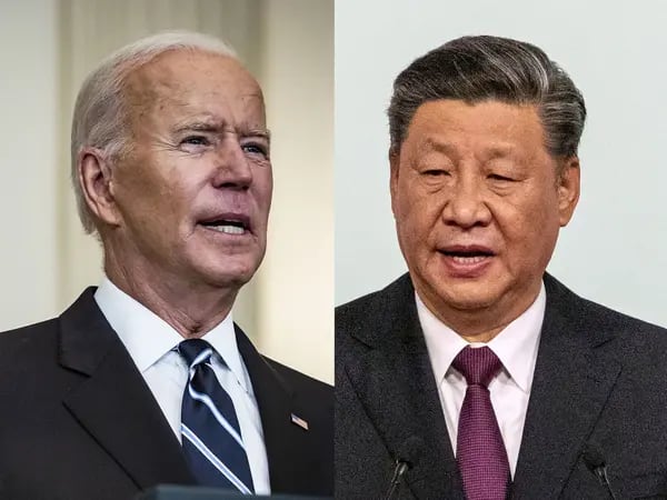 Las tensas relaciones entre las dos mayores economías se han deteriorado por la negativa de China a condenar la invasión rusa de Ucrania. Foto: Bloomberg