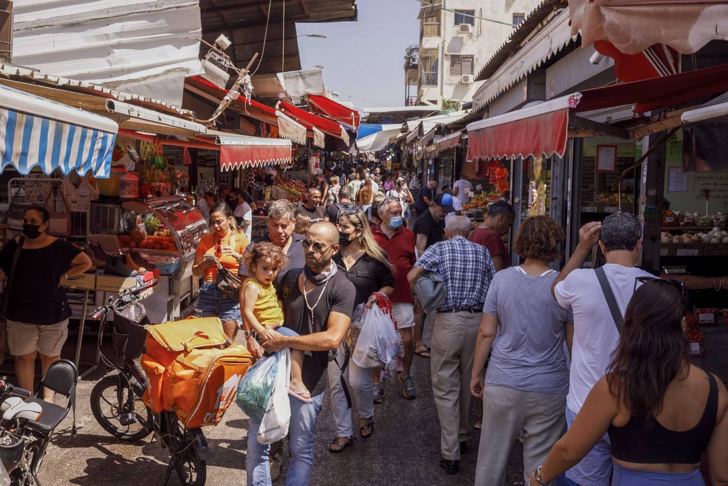Imagen del mercado de Carmel en Tel Aviv
