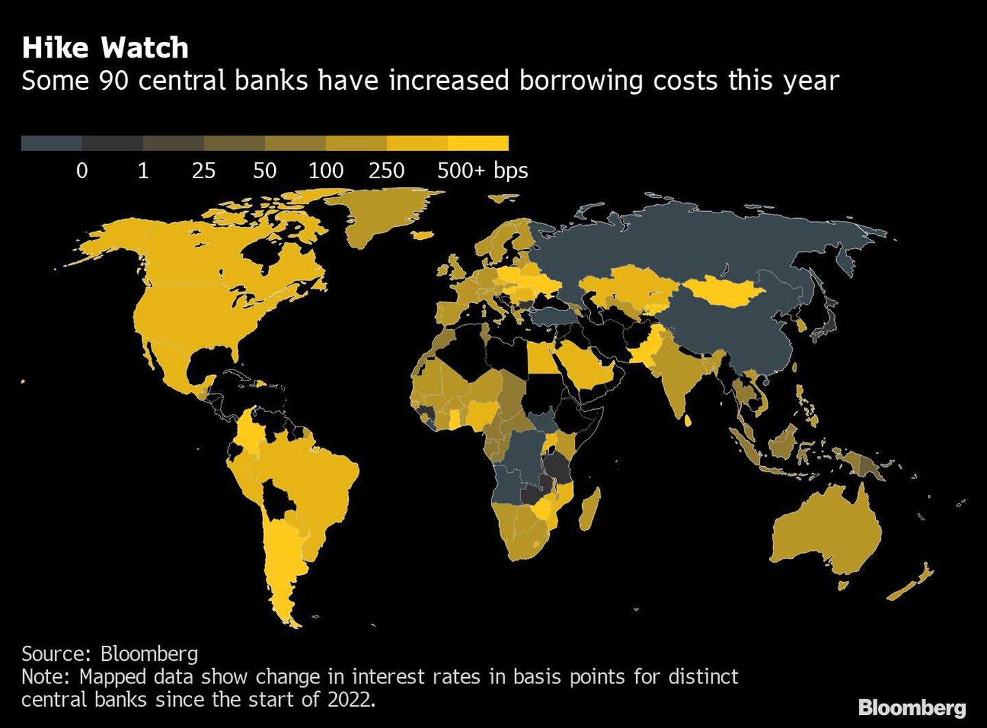 Unos 90 bancos centrales han aumentado los costos de endeudamiento este añodfd