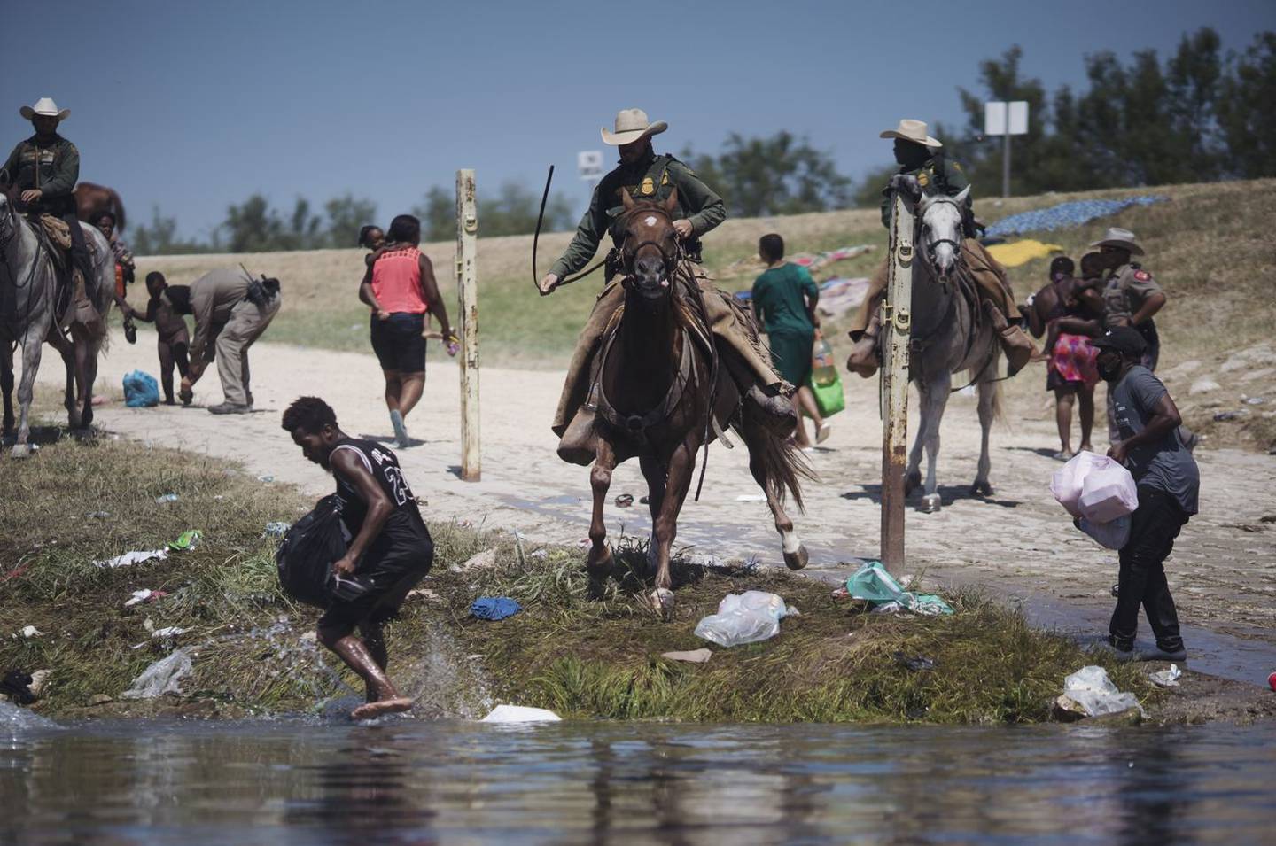 Estados Unidos devolvió a su país a los haitianos acampados en la ciudad fronteriza y trató de impedir que otros cruzaran desde México. Eric Thayer/Bloombergdfd