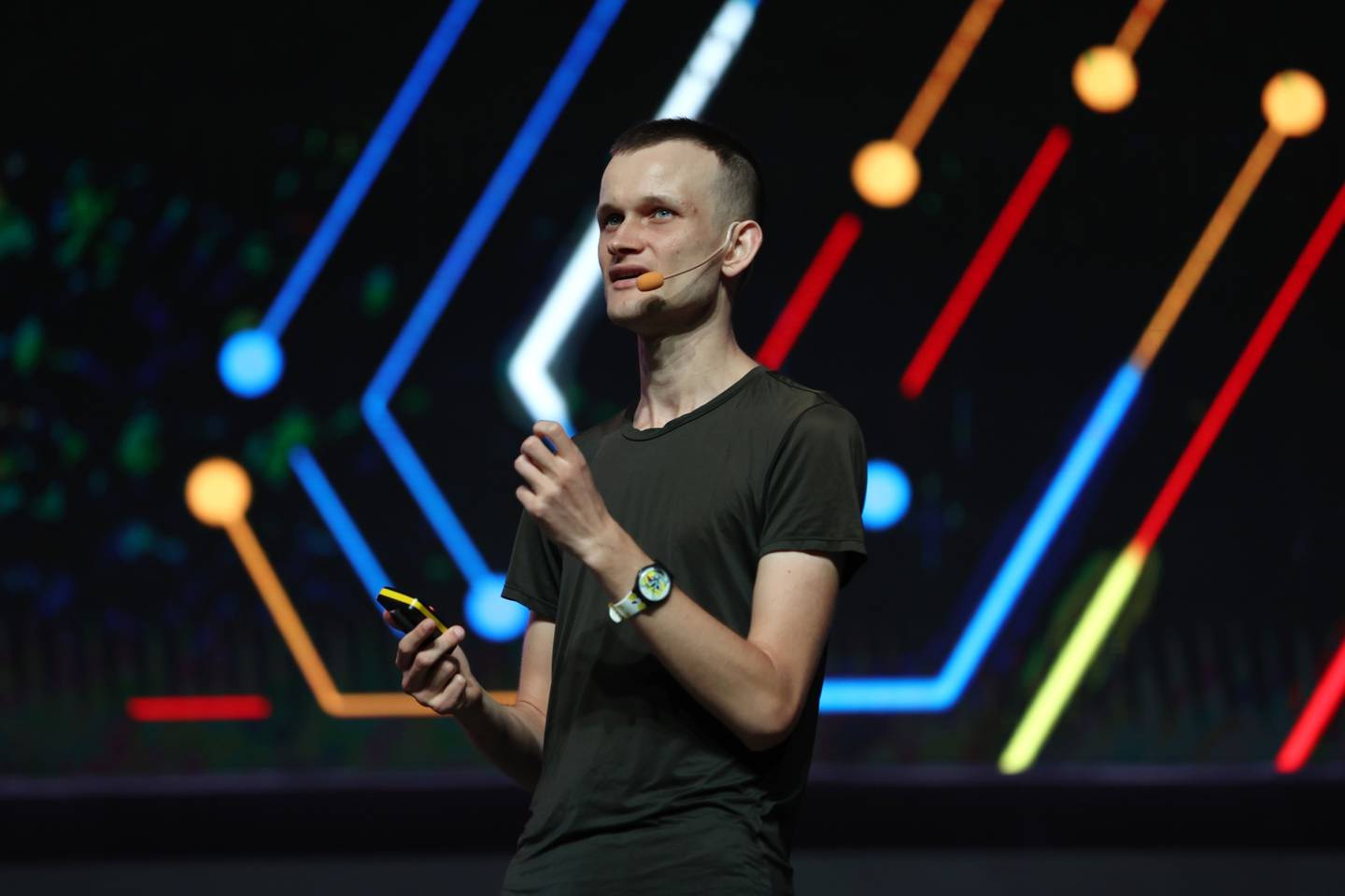 Vitalik Buterin, cofundador de Ethereum, habló durante el Singapore FinTech Festival en Singapur, el 3 de noviembre de 2022.