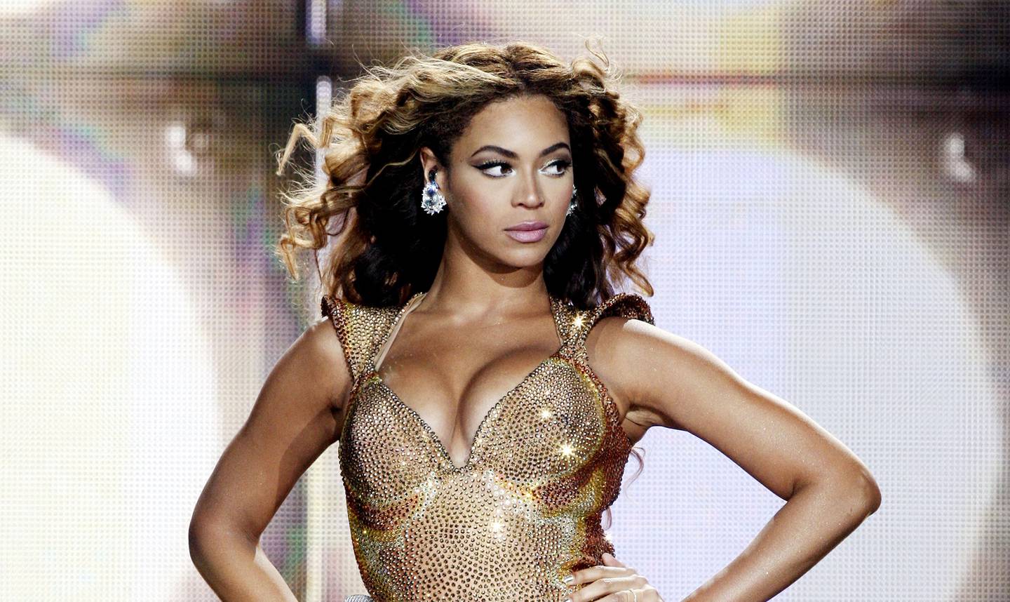 Beyonce Performs at The Staples Center in Los Angeles.