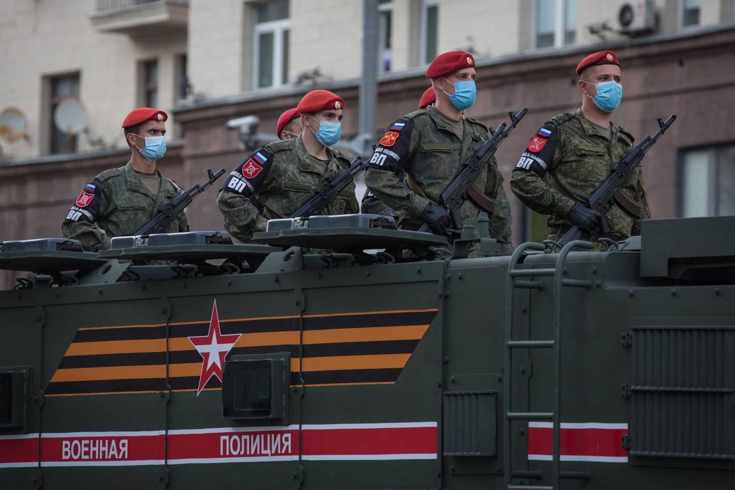 Imagen de un desfile militar ruso.
