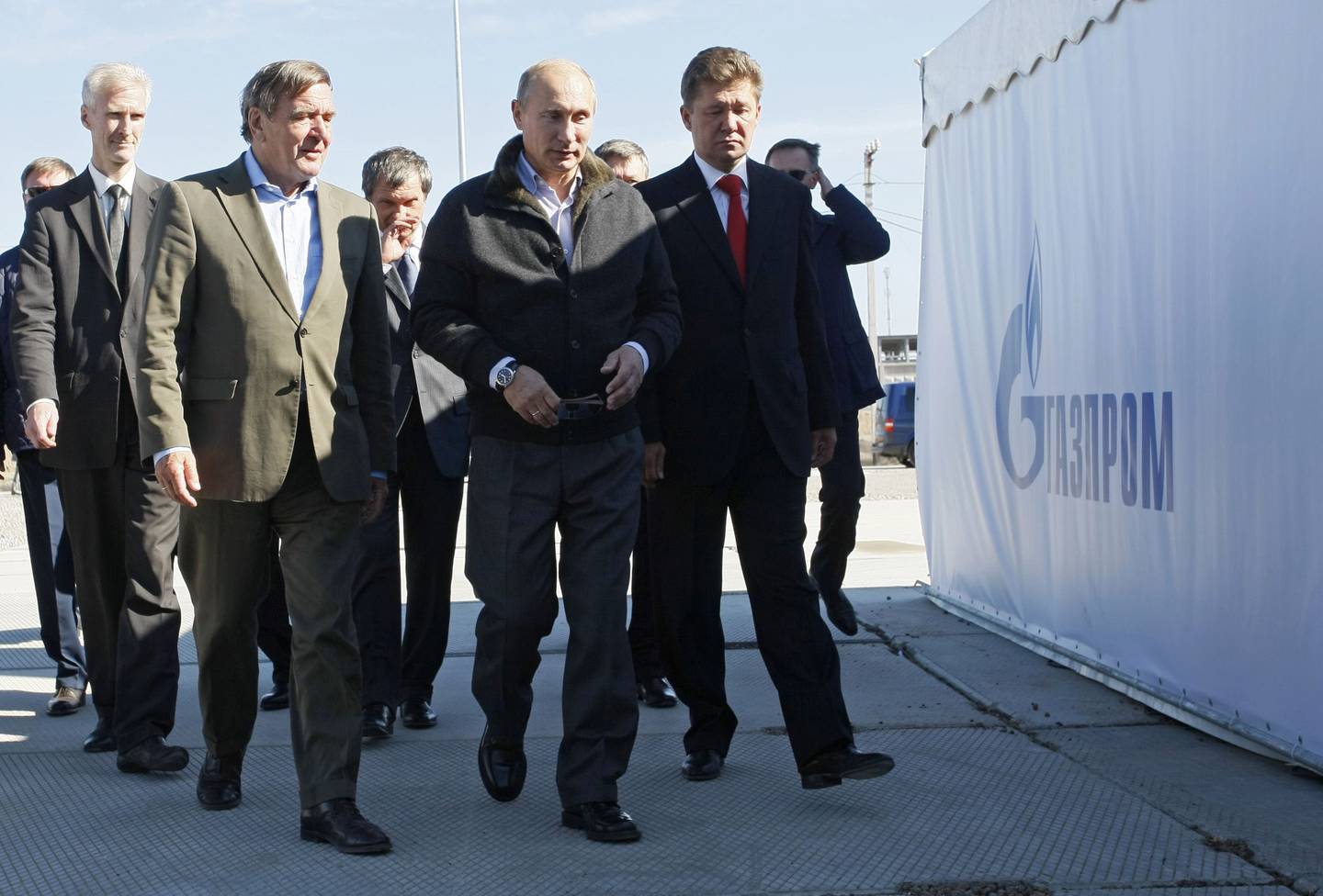 Putin en el gasoducto Nord Stream en 2011