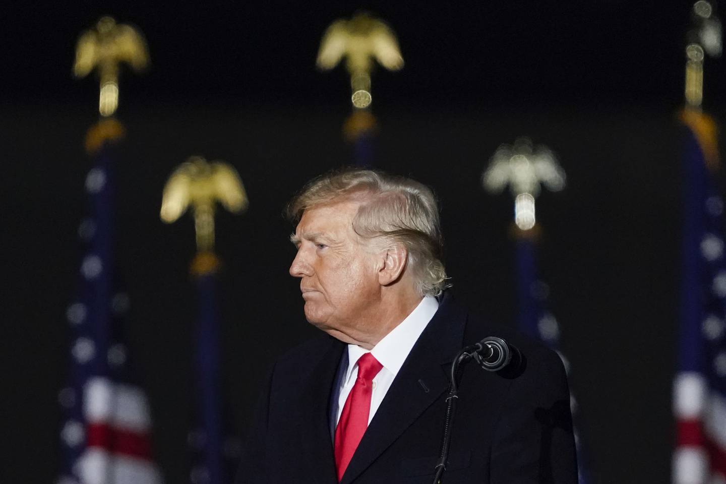 Trump durante un mitin 'Salvar América' en Vandalia, Ohio, el 7 de noviembre de 2022. Fotógrafo: Joshua A. Bickel/Bloomberg
