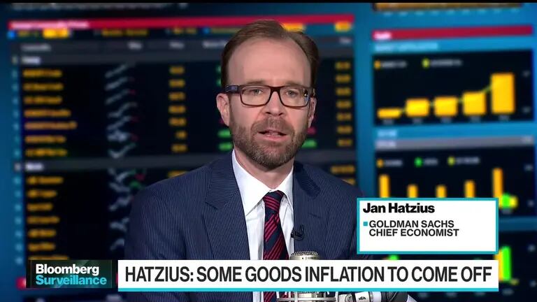 Jan Hatzius, economista-chefe do Goldman Sachs, diz que o Federal Reserve pode precisar aumentar sua taxa básica de juros acima de 4% para conter uma economia “superaquecida” dos EUA (Fonte: Bloomberg)dfd