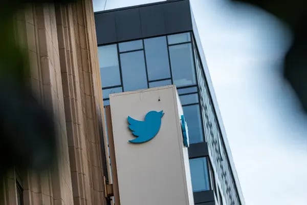 Twitter headquarters in San Francisco, California, US, on Thursday, Oct. 6, 2022. Stock markets are still not entirely sold on Elon Musk's $44 billion takeover of Twitter Inc. after the billionaire revived the deal at its original price earlier this week.