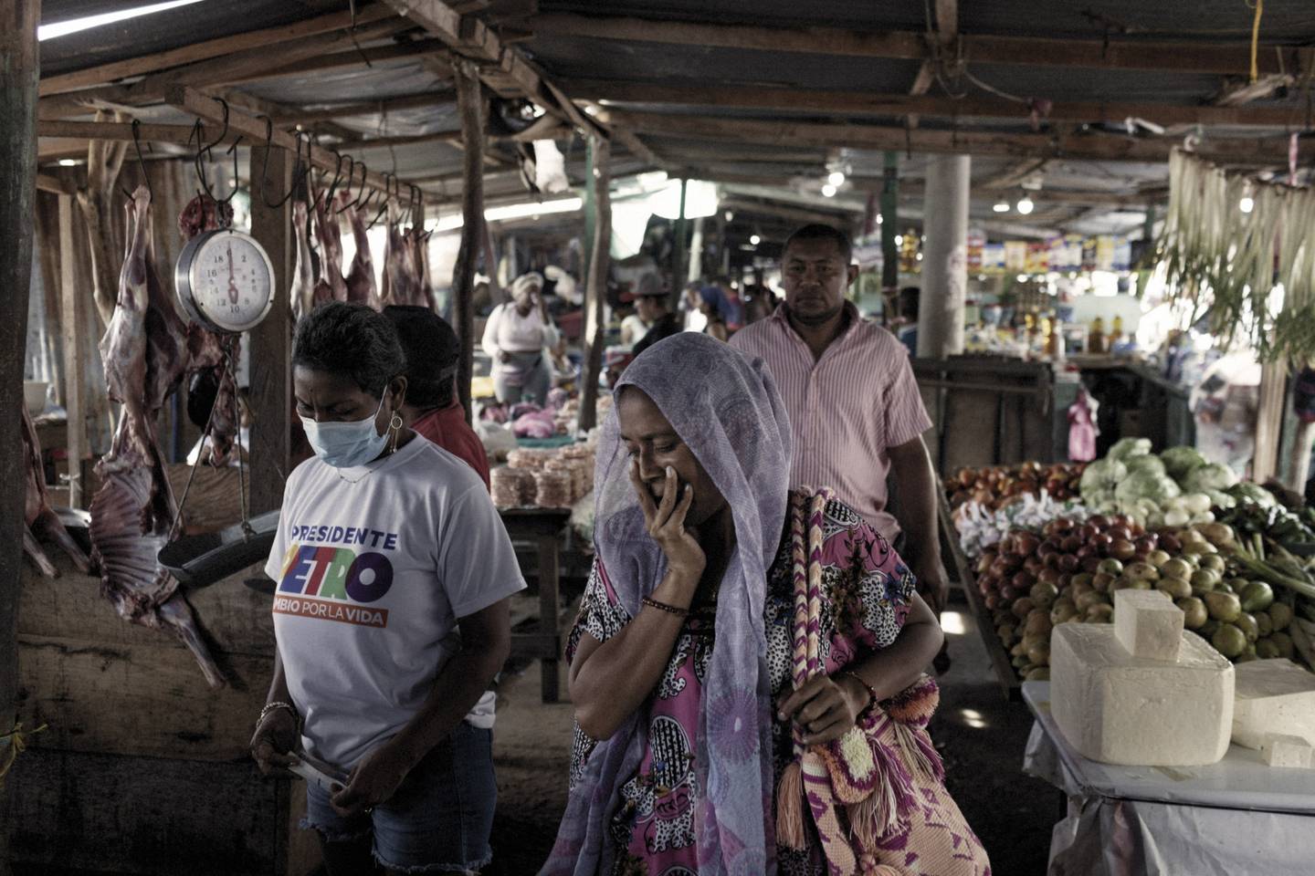 Un mercado en Riohacha, Colombia