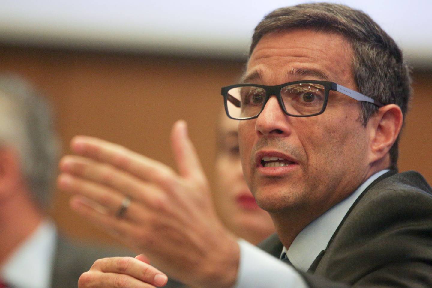 Roberto Campos Neto, presidente del Banco Central de Brasil, habla durante una conferencia de prensa