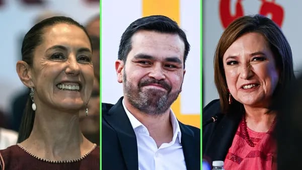 Candidatos presidenciales Claudia Sheinbaum, Xóchitl Gálvez y Jorge Álvarez Máynez