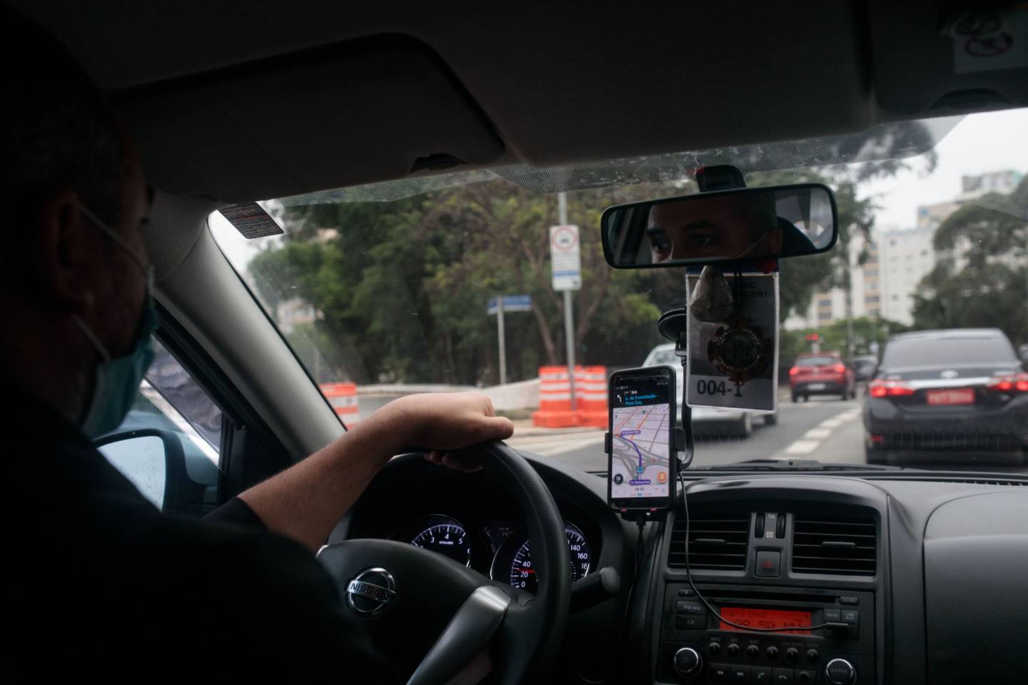 Un Uber en Sao Paulo, Brasil.