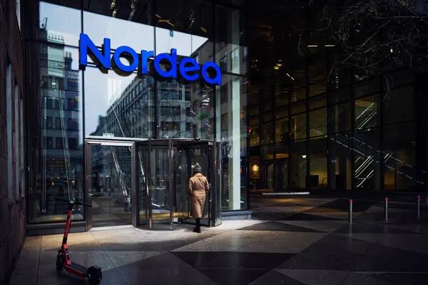 The Swedish headquarters of Nordea Bank Abp in Stockholm, Sweden, on Thursday, Jan. 27, 2022. Nordea Bank will report earnings on Feb. 3. Photographer: Mikael Sjoberg/Bloomberg
