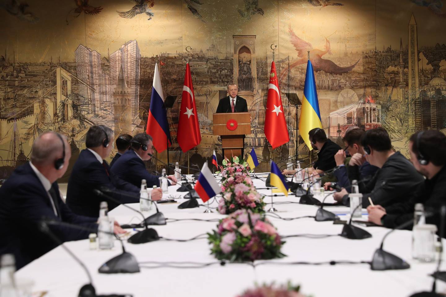 Imagen de la nueva ronda de conversaciones entre Turquía y Ucrania