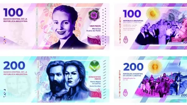 Así son los nuevos billetes en Argentina: ¿cuál fue el costo de no emitir de mayor denominación?dfd
