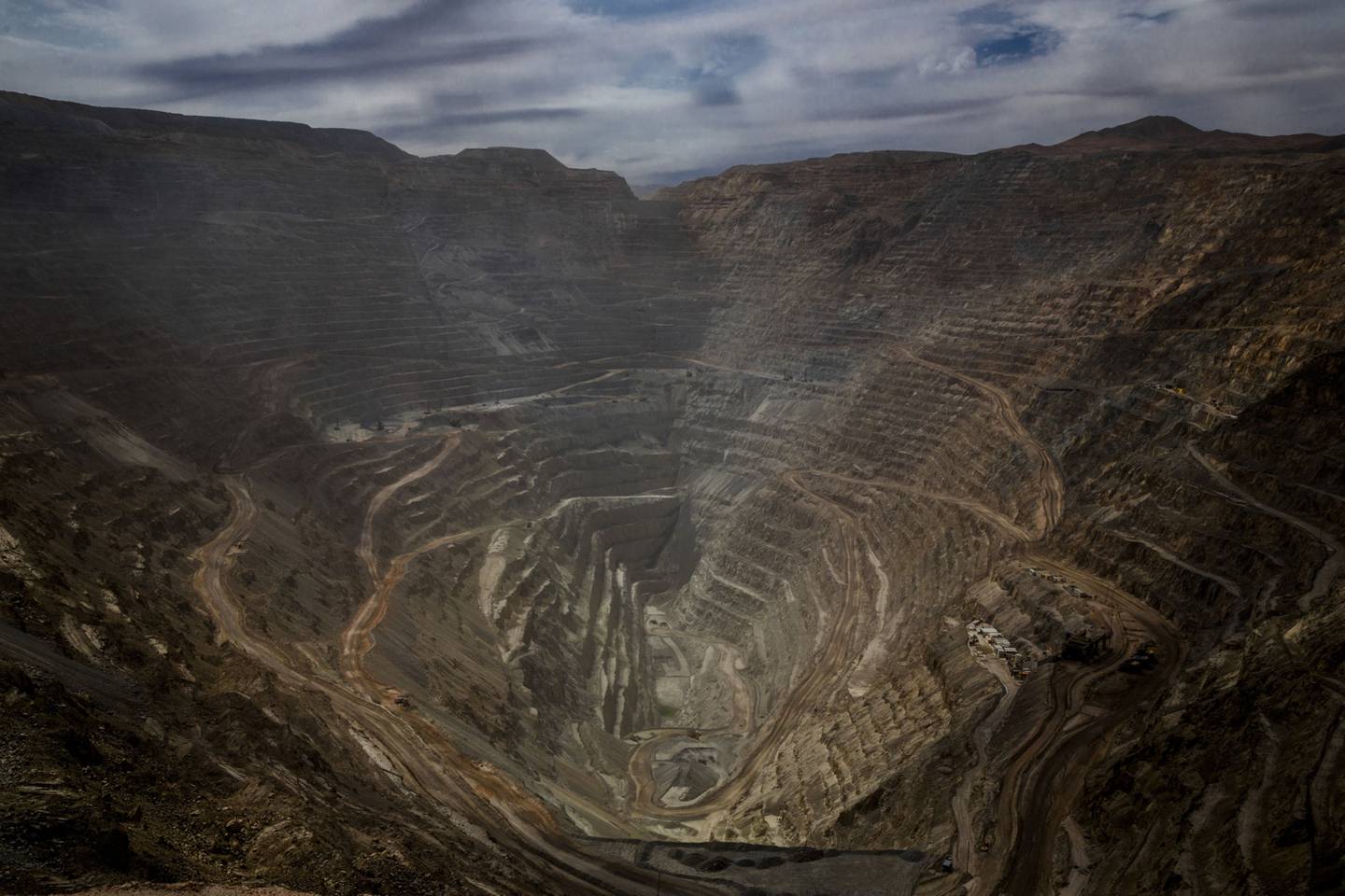 La mina de cobre a cielo abierto Chuquicamata