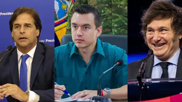 Ranking: Noboa, Lacalle Pou y Milei son los tres presidentes con mayor aprobación en Sudaméricadfd