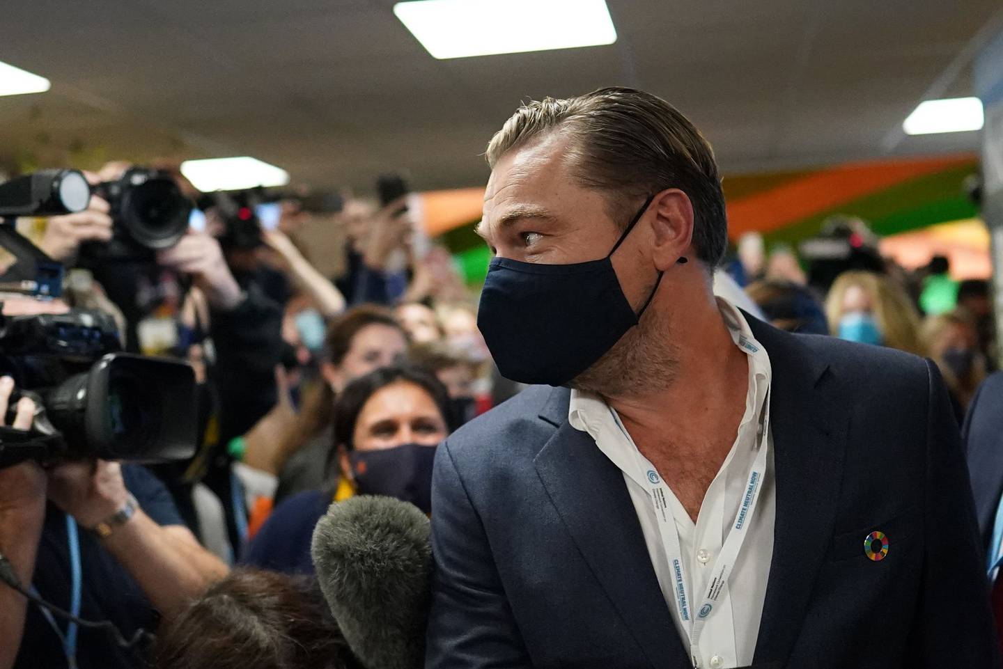 Conferência do clima Leonardo DiCaprio chegou nesta terça na COP-26 em Glasgowdfd