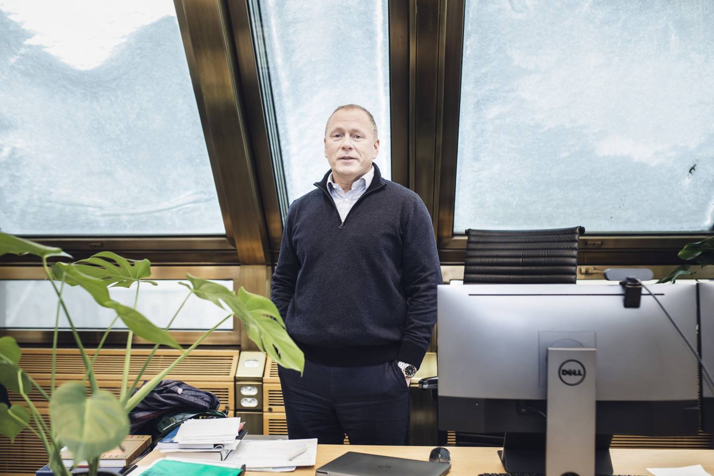 Nicolai Tangen, chief executive officer of Norges Bank Investment Management, during an interview at their offices in Oslo, Norway, on Wednesday, Dec. 1, 2021.