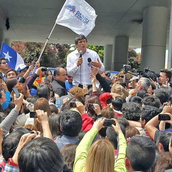 Franco Parisi, candidato presidencial de Chile en un acto público en 2016. Foto: Facebook de Franco Parisi.
