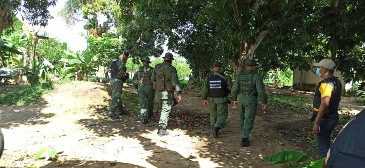 Efectivos de la GNB desplegados en Barrancas del Orinoco, Monagas.