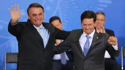 Presidente Jair Bolsonaro e o ministro da Cidadania, João Roma