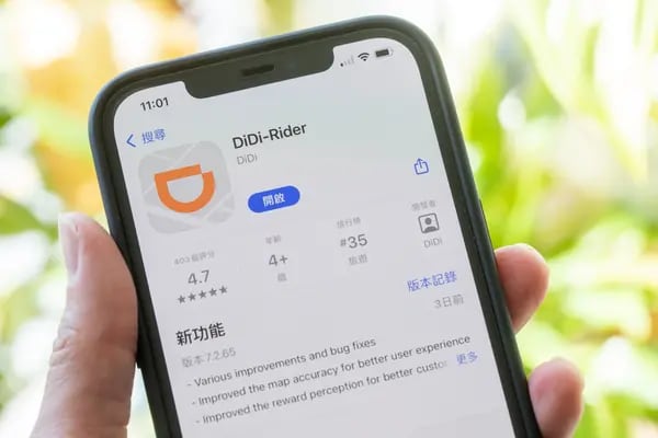 La aplicación de Didi Global Inc. para su descarga
