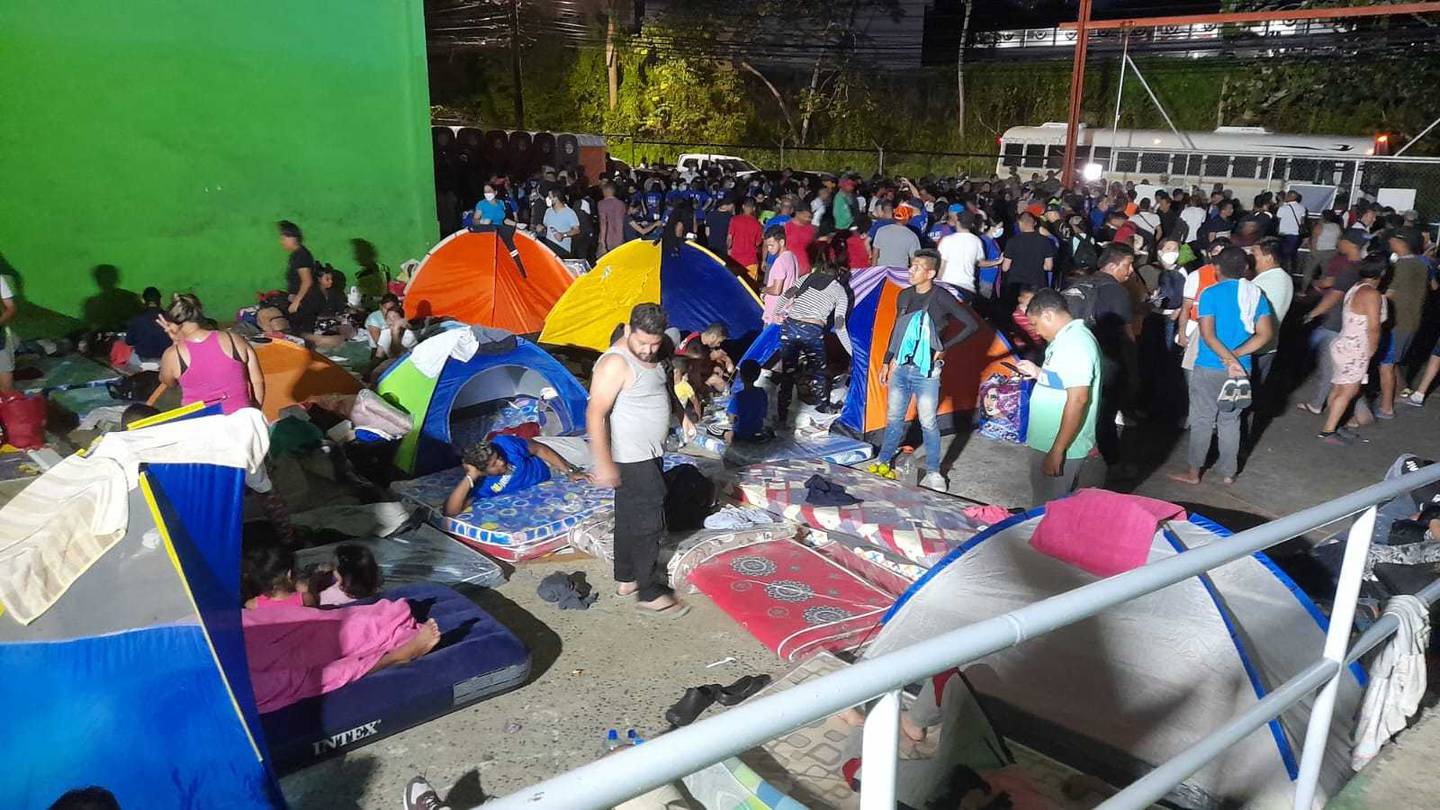People accommodated in a refuge for migrants in Panama City after crossing from Colombia.dfd