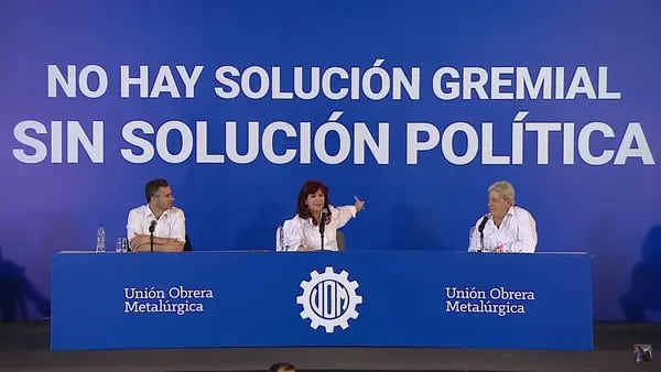 CFK en el acto de la UOM
