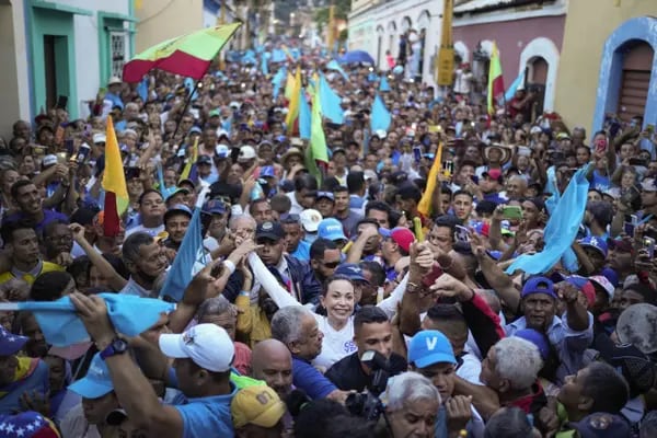 Banned Opposition Candidate Maria Corina Machado Holds Final Campaign Rally