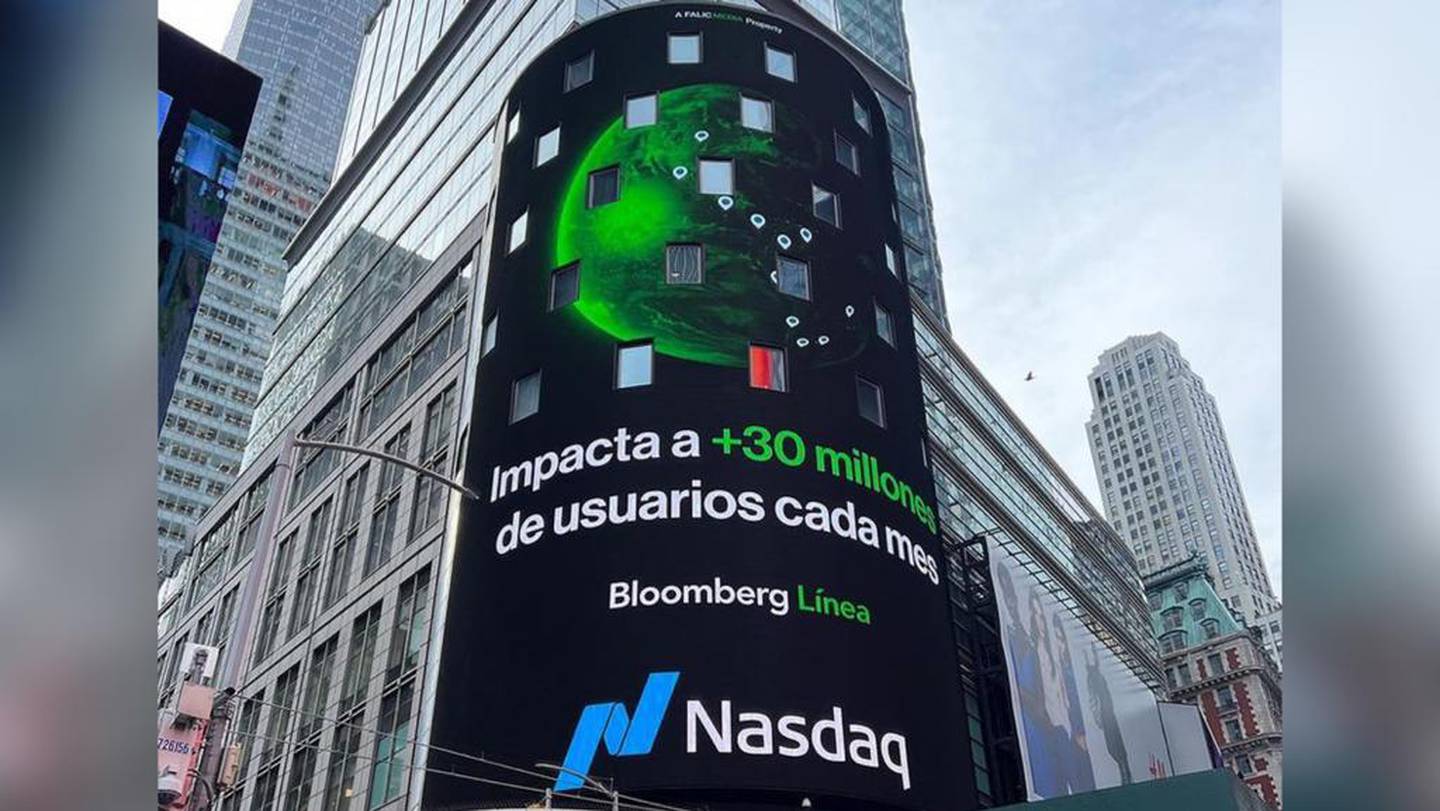 Bloomberg Línea en el Time Square de Nueva Yorkdfd