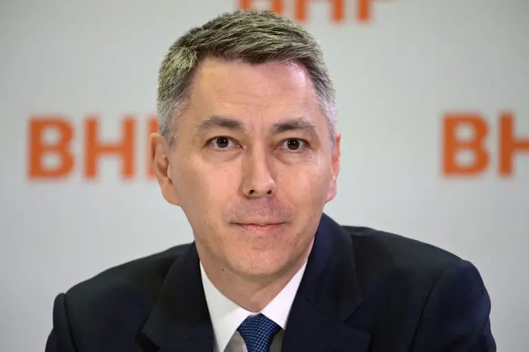 Mike Henry, CEO de BHP. Foto: Bloombergdfd