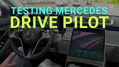 Ao volante da condução autônoma da Mercedes