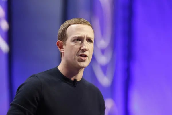 Mark Zuckerberg in 2020. Fotógrafo: George Frey/Bloomberg