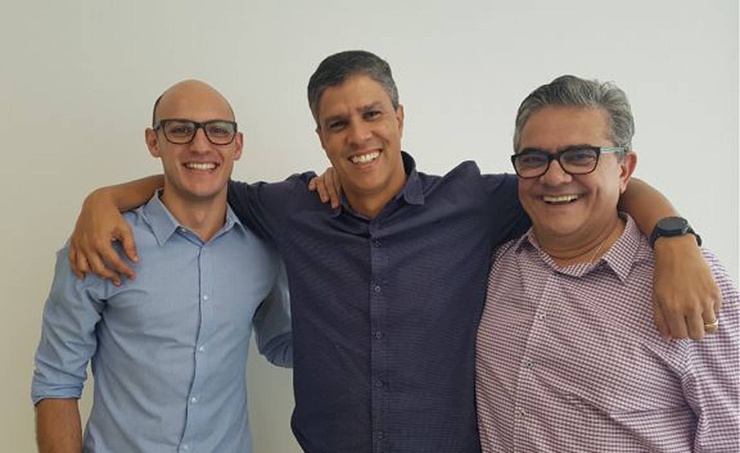 Marcelo Guarnieri, Ricardo Araujo, and Celso Queiroz - cofundadores de Kangu, adquirida esta semana por Mercado Libre