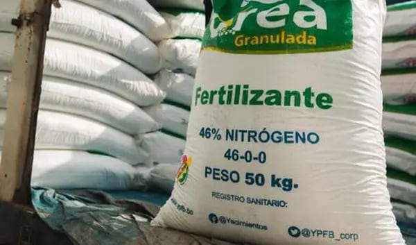 Fertilizantes: Un saco de urea producido en Bolivia. (Imagen referencial)