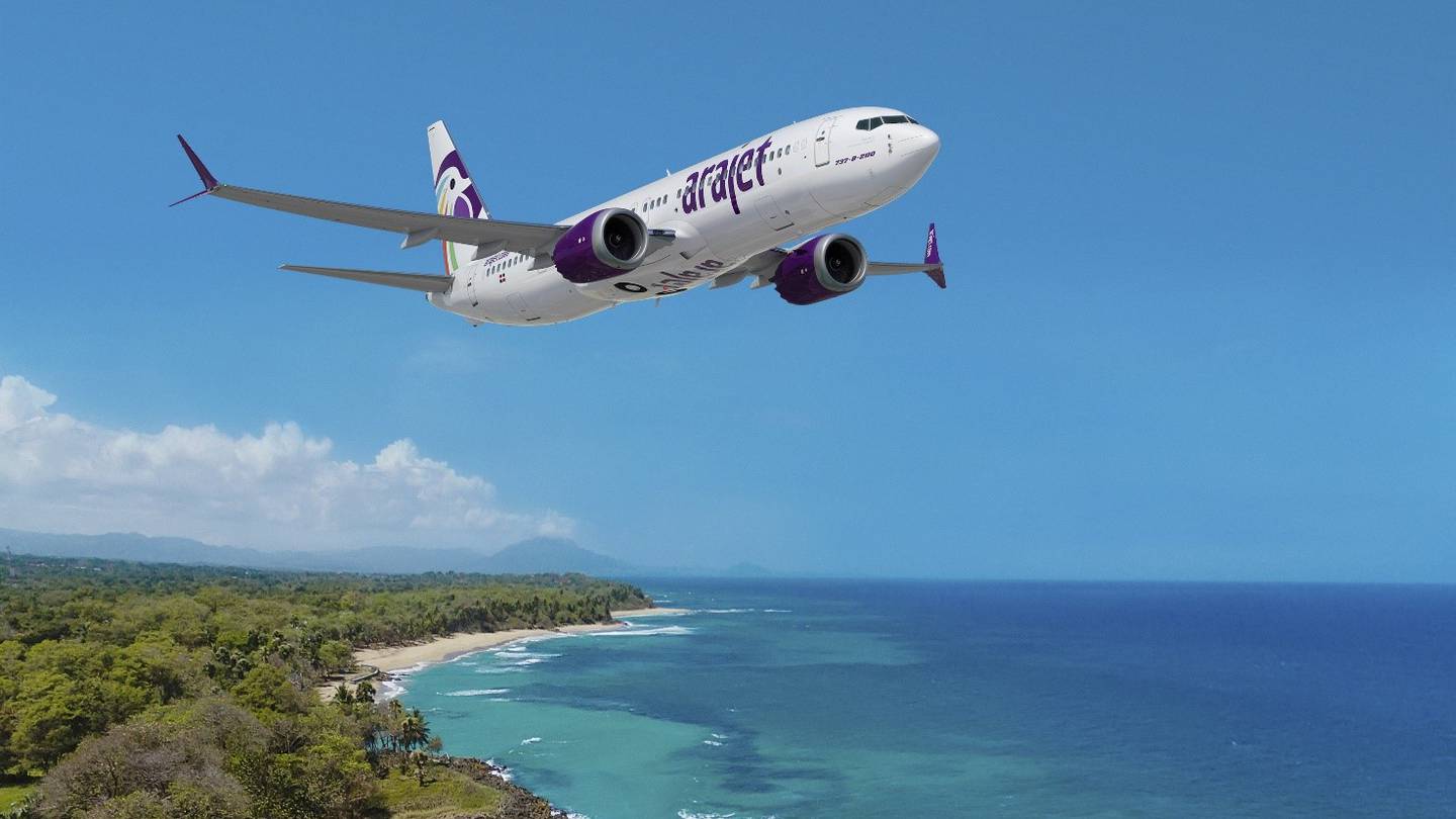 Arajet, aerolínea de República Dominicana, anunció un vuelo directo a El Salvador desde finales de julio. Utiliza aviones Boeing 737 MAX. Foto: Boeing