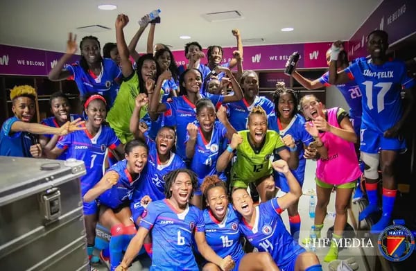 Haitianas van a la Copa Mundial de Fútbol sin patrocinadores. Foto: @fhfhaiti