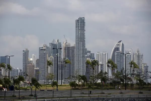 Buildings stand in the skyline of Panama City, Panama.