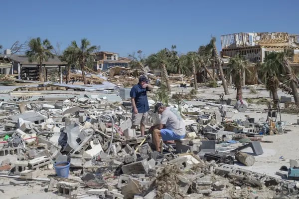 Imagen tras el impacto del huracán Michael, en Florida
