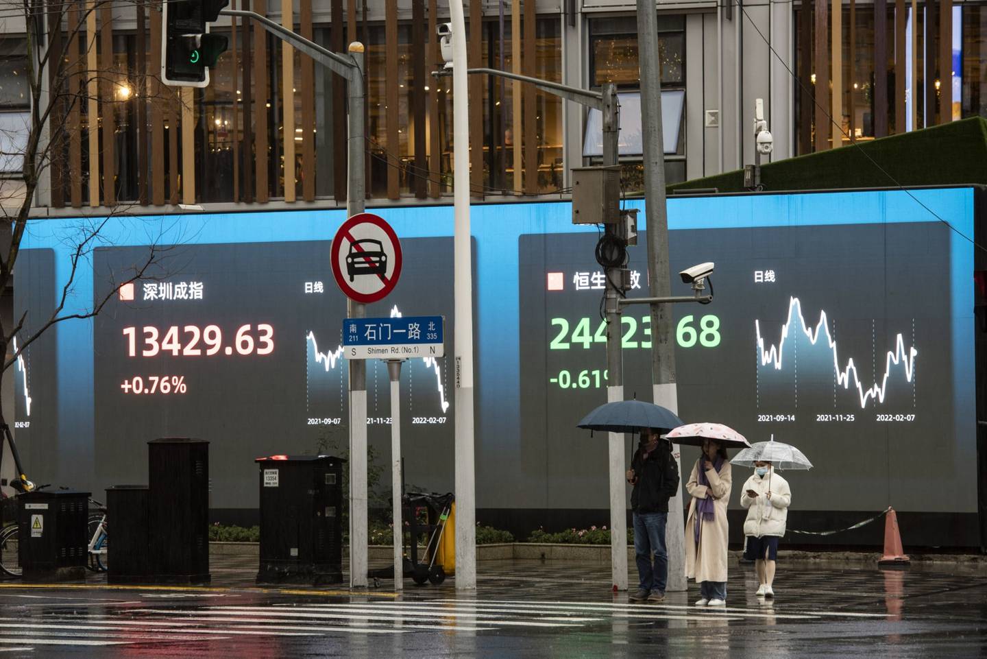 Imagen del Hang Seng Stock Exchange en Shangái